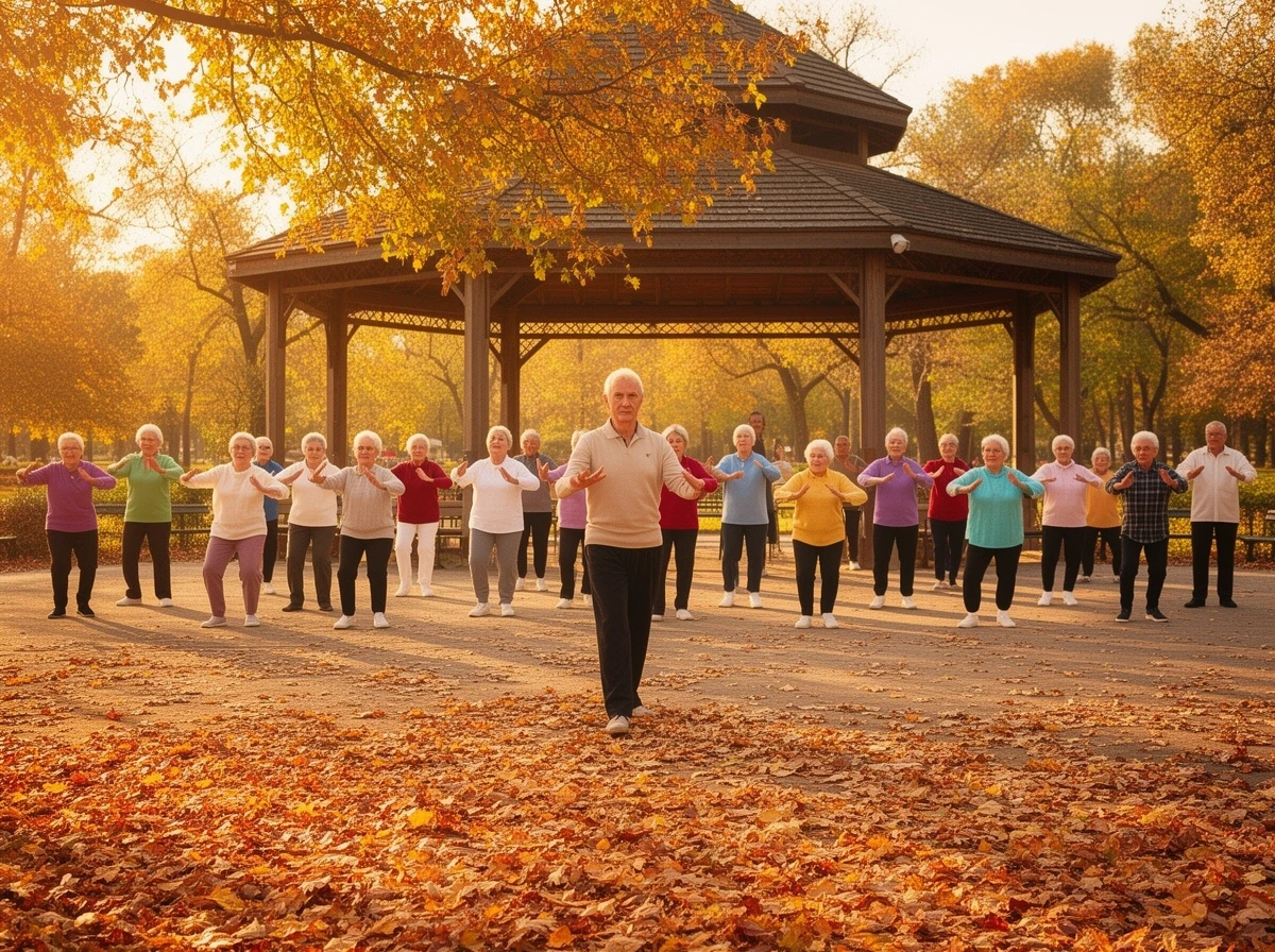 Tai-chi în parcul Brătianu